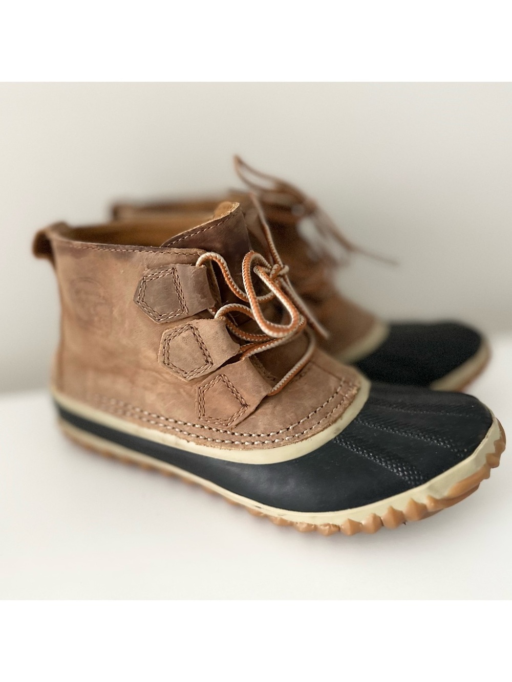 Sorel Brown and Black Waterproof Winter Duck Boots